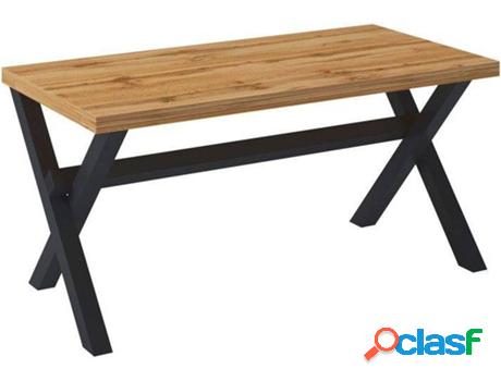 Mesa de Comedor SELECTIONHOME Negro (Melamina - 138/158 x