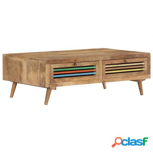 Mesa de centro 100x60x30 cm madera maciza de mango