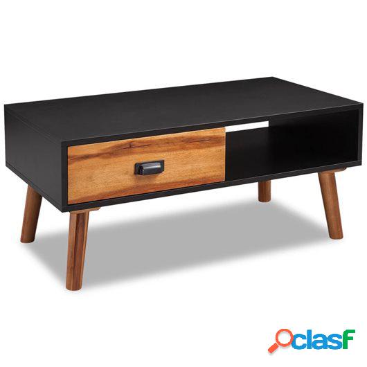 Mesa de centro de madera de acacia 90x50x40 cm