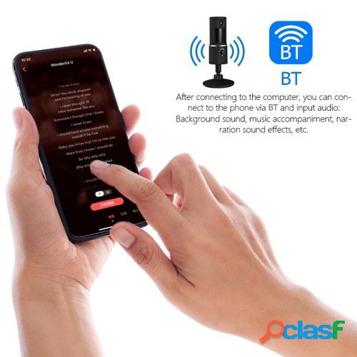 Micrófono de transmisión USB inalámbrico Bluetooth con