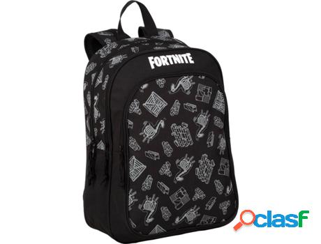 Mochila FORTNITE Dark Black Doble Compartimento (Multicolor