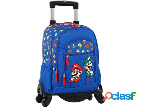 Mochila con Trolley SUPERMARIO 4 Ruedas (Multicolor -
