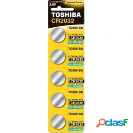 Pack de 5 pilas de boton toshiba cr2032/ 3v