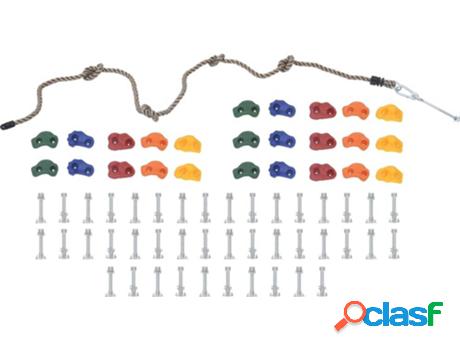 Piedras de Escalada VIDAXL Con Cuerda Multicolor (25 Piezas)