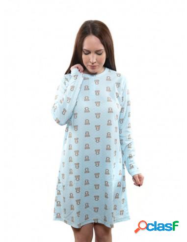 Pijama De Mujer Camisón De Verano M Azul Claro
