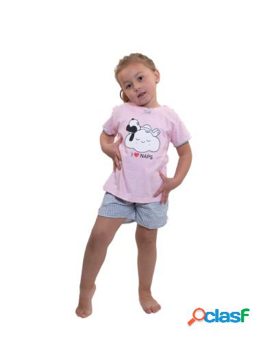 Pijama Niña Snoopy Topo Rosa 1/2 Años
