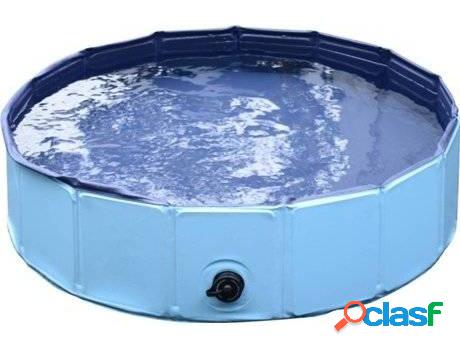 Piscina para Perros y Gatos PAWHUT Pegable (Azul - 80x20cm -