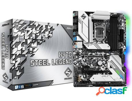 Placa Base ASROCK H470 Steel Legend (Socket LGA 1200 - Intel
