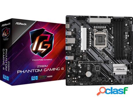 Placa Base ASROCK Z590M Phantom Gaming 4 (Socket LGA 1200 -