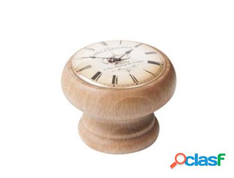 Pomo madera 40mm reloj cafe 450hn06