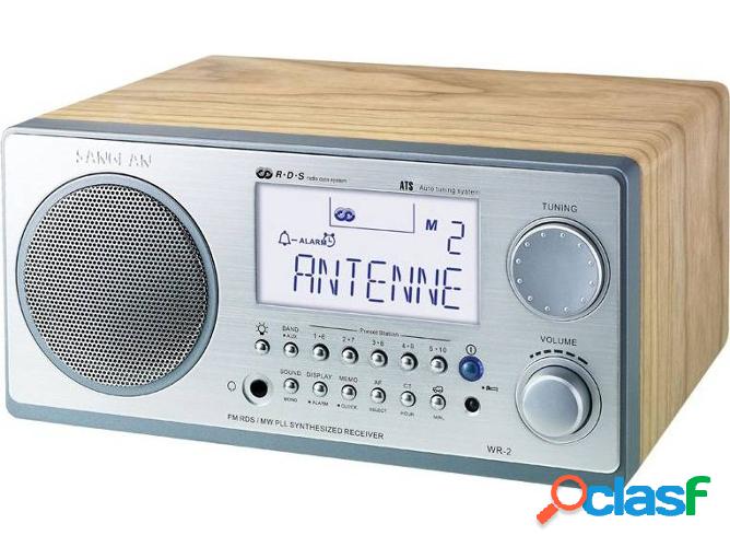 Radio Portátil SANGEAN WR-2 Plateado