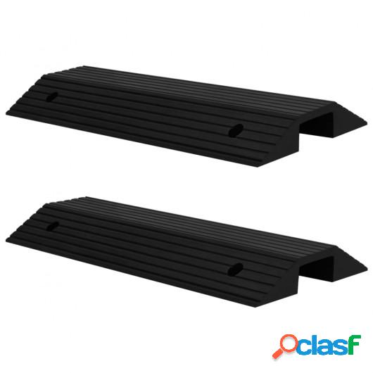 Rampa de umbral puente 2 uds goma 80x40x8 cm