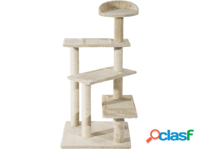 Rascador para Gatos PAWHUT (Beige - 50x50x100cm)