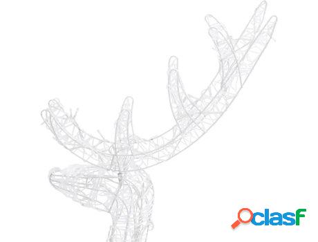 Reno de Navidad VIDAXL 140 LED (Acrílico - Blanco cálido -