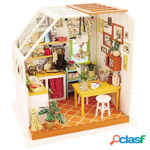 Robotime Kit de miniatura de bricolaje Jason's Kitchen con