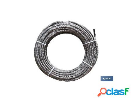 Rollo 50 mts. cable inox 3mm.