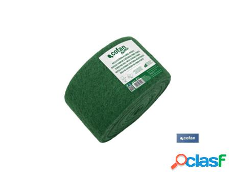 Rollo estropajo fibra fuerte verde 14x6 m caja 5 unid.