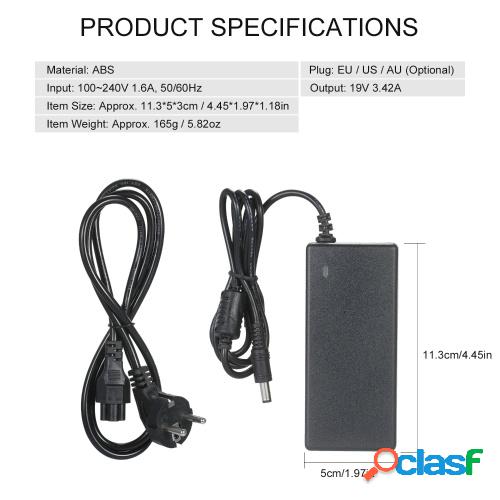 SEQURE AC Power Adapter Plug 3.42A 19V Adaptador de fuente