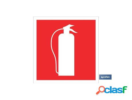 Señal adhesivo 105x105mm. extintor de incendios pictograma