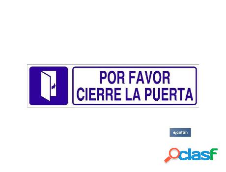 Señal glasspack adhesiva 175x45 por favor, cierre la puerta
