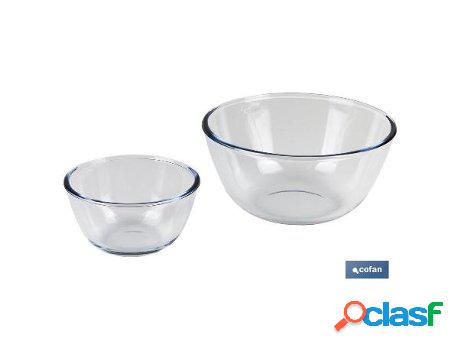 Set de 2 ensaladeras de vidrio borosilicato modelo baritina