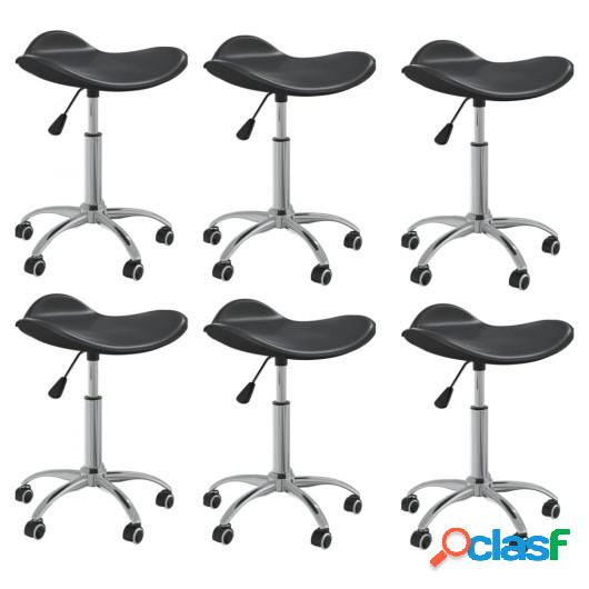 Sillas de comedor giratorias 6 unidades cuero sintético