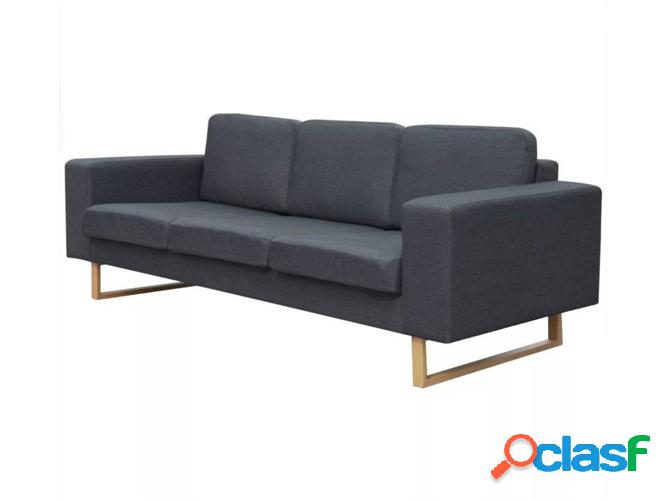 Sofá Tejido gris oscuroVIDAXL 3 plazas