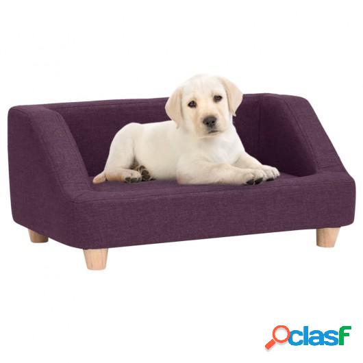 Sofá para perros de lino borgoña 95x63x39 cm