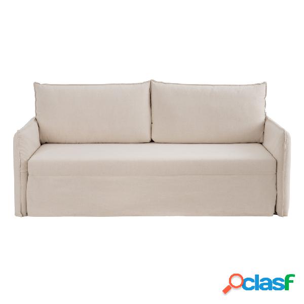 Sofa cama nído beige de lino 215x100x97cm