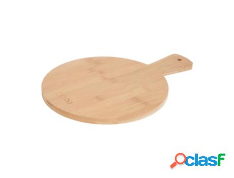 Tabla cortar cocina redonda hecha en madera de bambu 100%