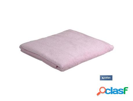 Toalla baño rosa claro gr.580/m2 modelo flor 100x150cm