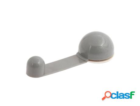 Tope puerta adhesivo con retenedor cromo gris