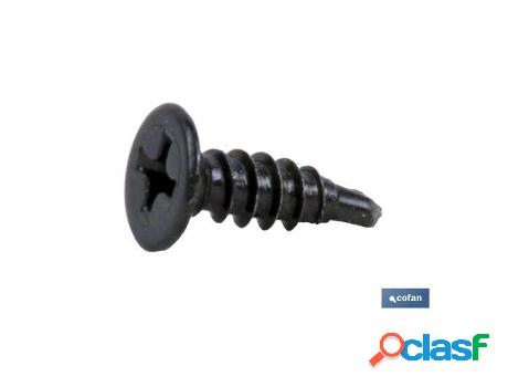 Tornillo autot. extraplano 4,2 x 14 negro caja 500 unid.