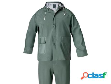 Traje de agua impermeable verde pvc talla 7-l