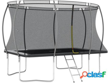 Trampolín VIDAXL Rectangular Gris (335 x 244 x 270 cm)