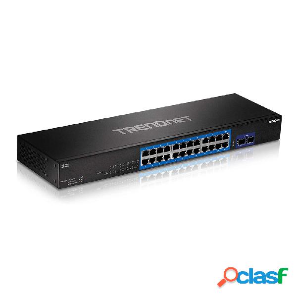 Trendnet teg-30262. switch 24 puertos 1gb + 2 sfp+ 10gb.