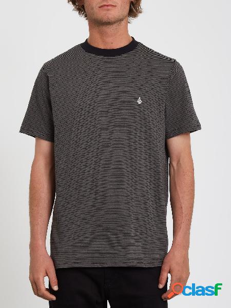 Volcom Camiseta Slated Stripe - BLACK