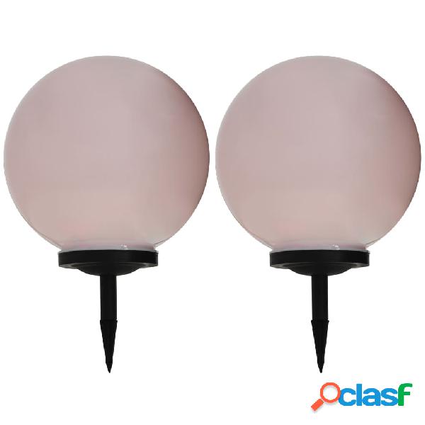 vidaXL Lámparas solares LED de exterior 2 unidades