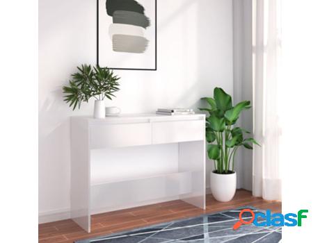 vidaXL Mesa consola de aglomerado blanco 100x35x76,5 cm