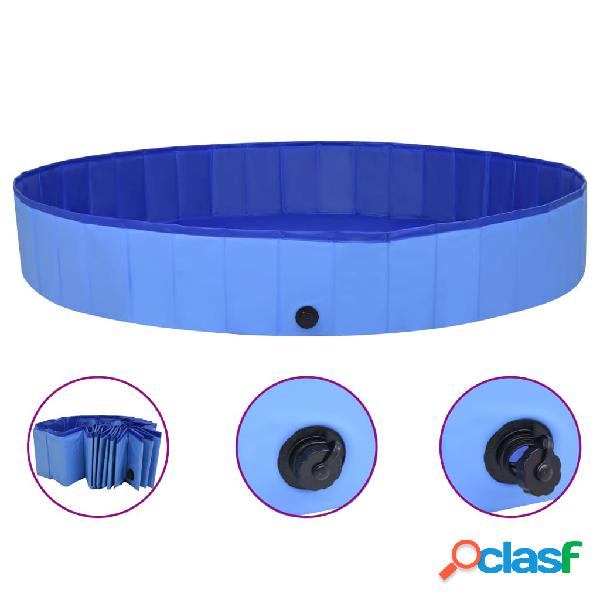 vidaXL Piscina para perros plegable PVC azul 200x30 cm