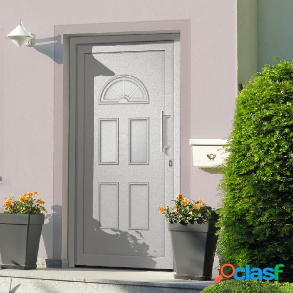 vidaXL Puerta de entrada frontal blanca 110x210 cm