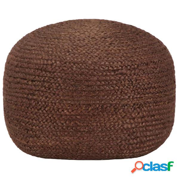 vidaXL Puf tejido a mano marrón 40x45 cm yute