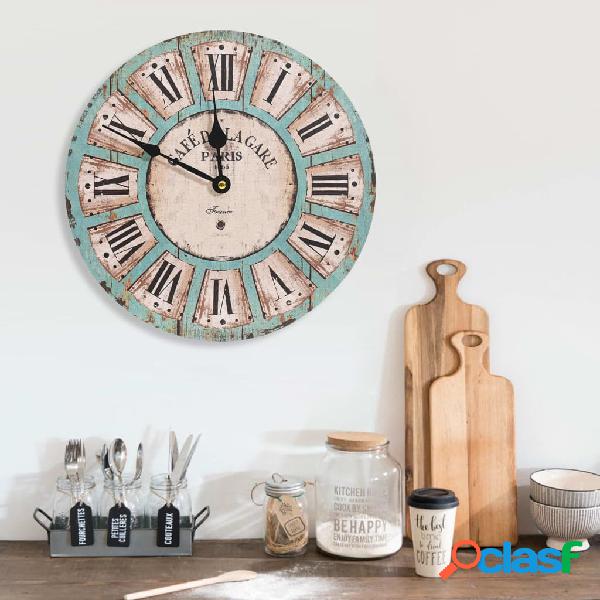 vidaXL Reloj de pared de MDF multicolor 30 cm