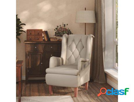 vidaXL Sillón con patas madera maciza de caucho terciopelo