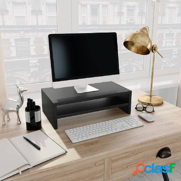 vidaXL Soporte para pantalla madera contrachapada negro