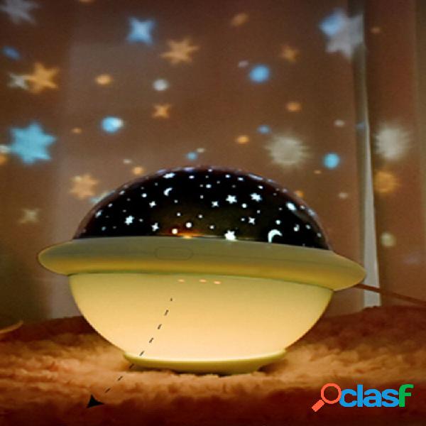 1 PC UFO Shade Starry Sky Proyector Coloful Night Light