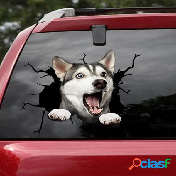 1 pieza 3D pared viva Coche ventana Perro vinilo calcomanía