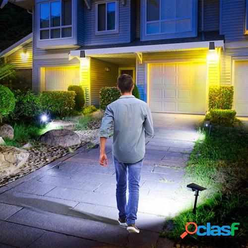2PCS Foco solar LED Ajustable 2 en 1 Luces de estaca de