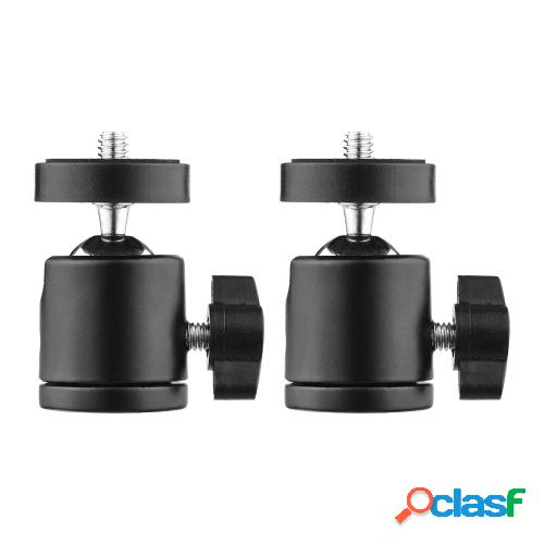 2pcs Mini cabeza de bola giratoria Cabeza de trípode