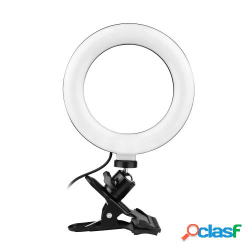 6.3 pulgadas 2700K-5500K Selfie Ring Video Light con montaje